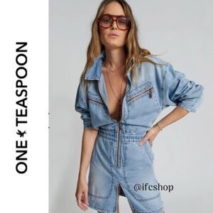 NWT One Teaspoon Olivia Denim Dress in Ocean Chambray M